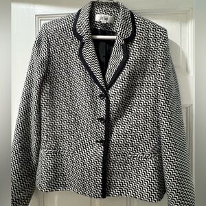 Cozy tweed three button blazer